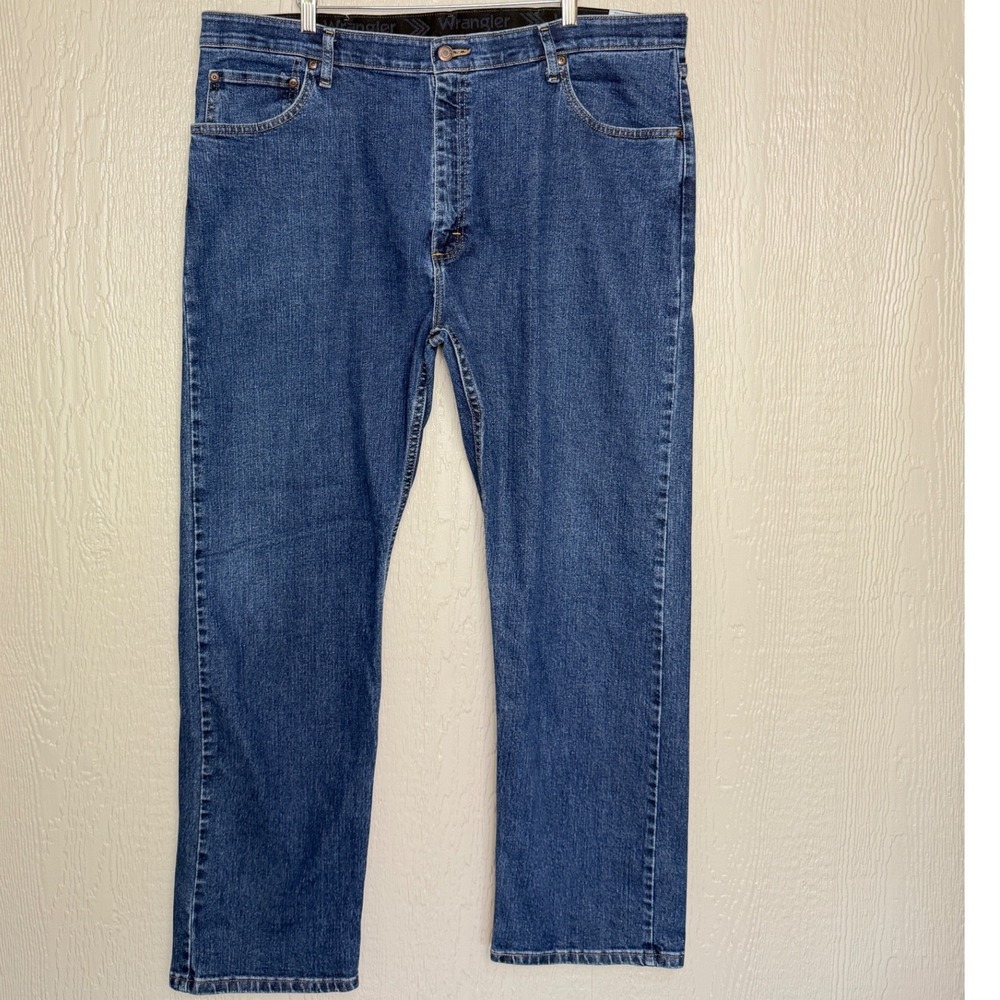 Wrangler Regular Fit Blue Jeans Mens 40x30 Premium Quality Medium Wash